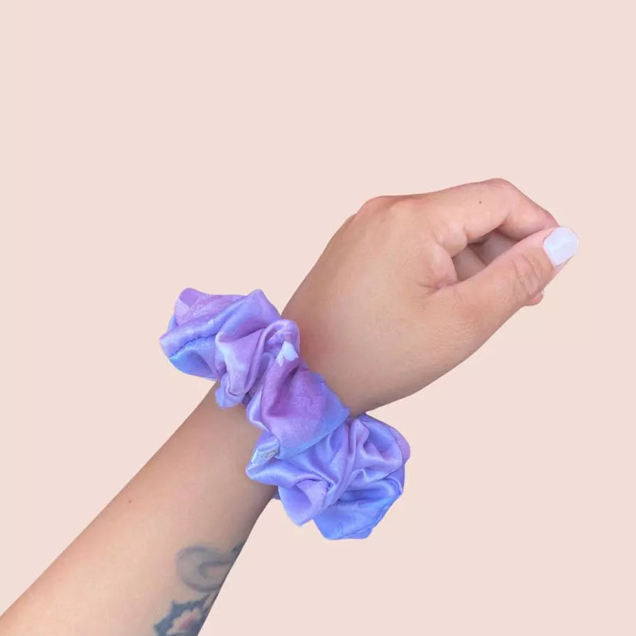 Scrunchie Clásico Satén Lila