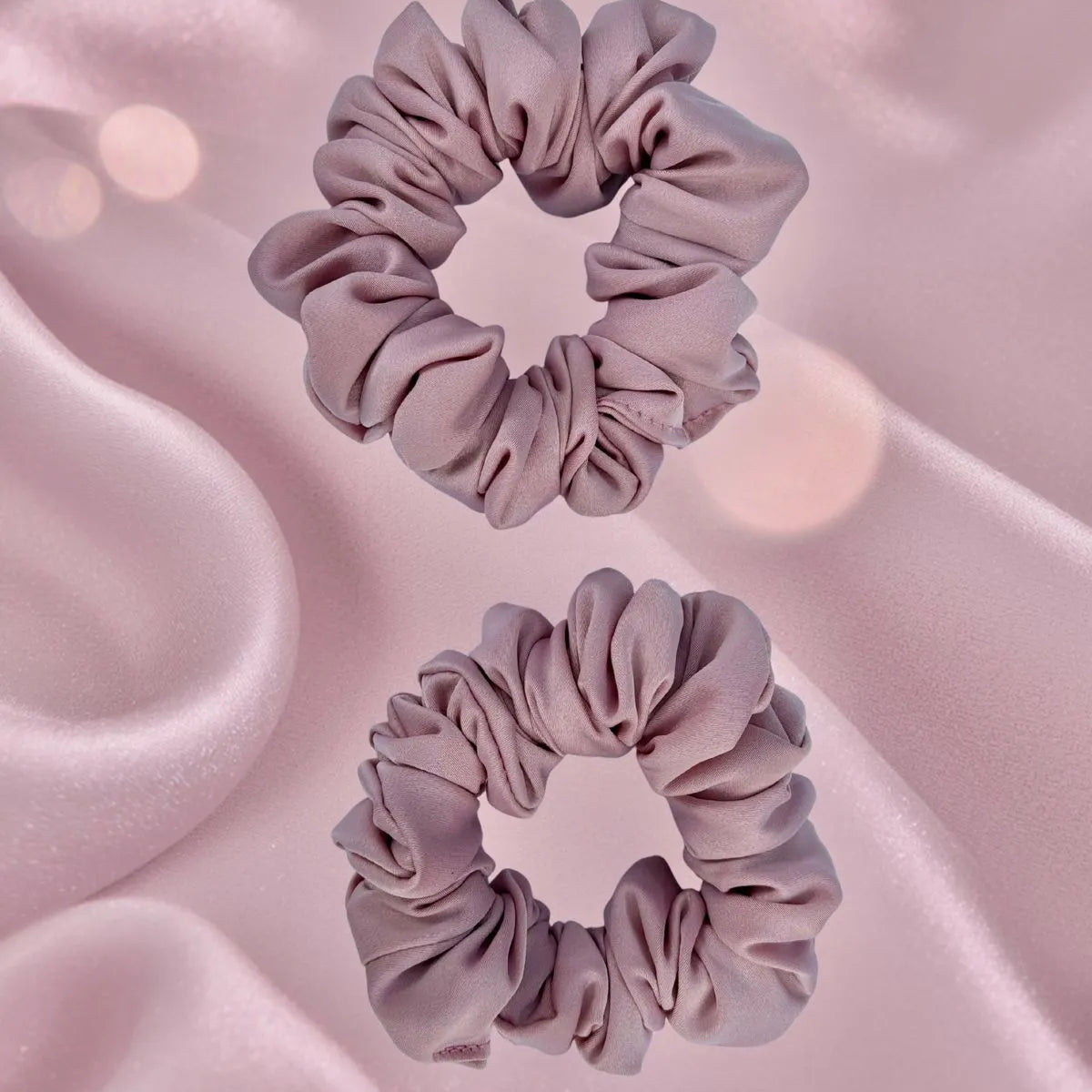 Scrunchie mini de piel de ángel rosado palo hecho a mano – Mika Mitchel Boutique
