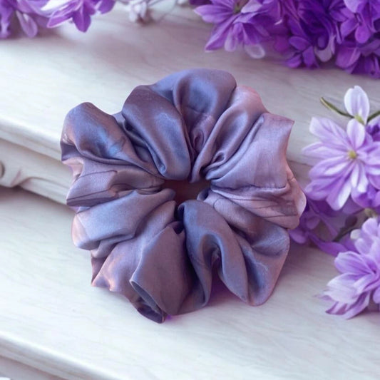Scrunchie Clásico Satén Lila